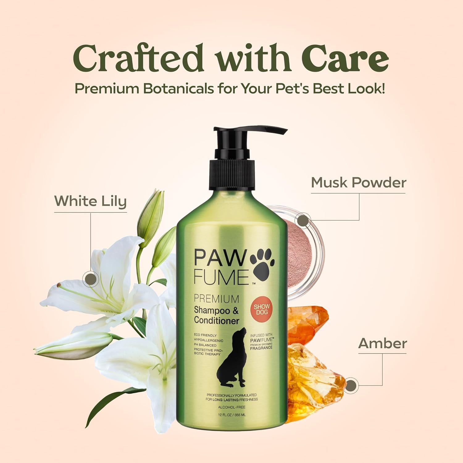 Pawfume Spray Dog Lotion for Dry Skin + Dog Shampoo and Conditioner