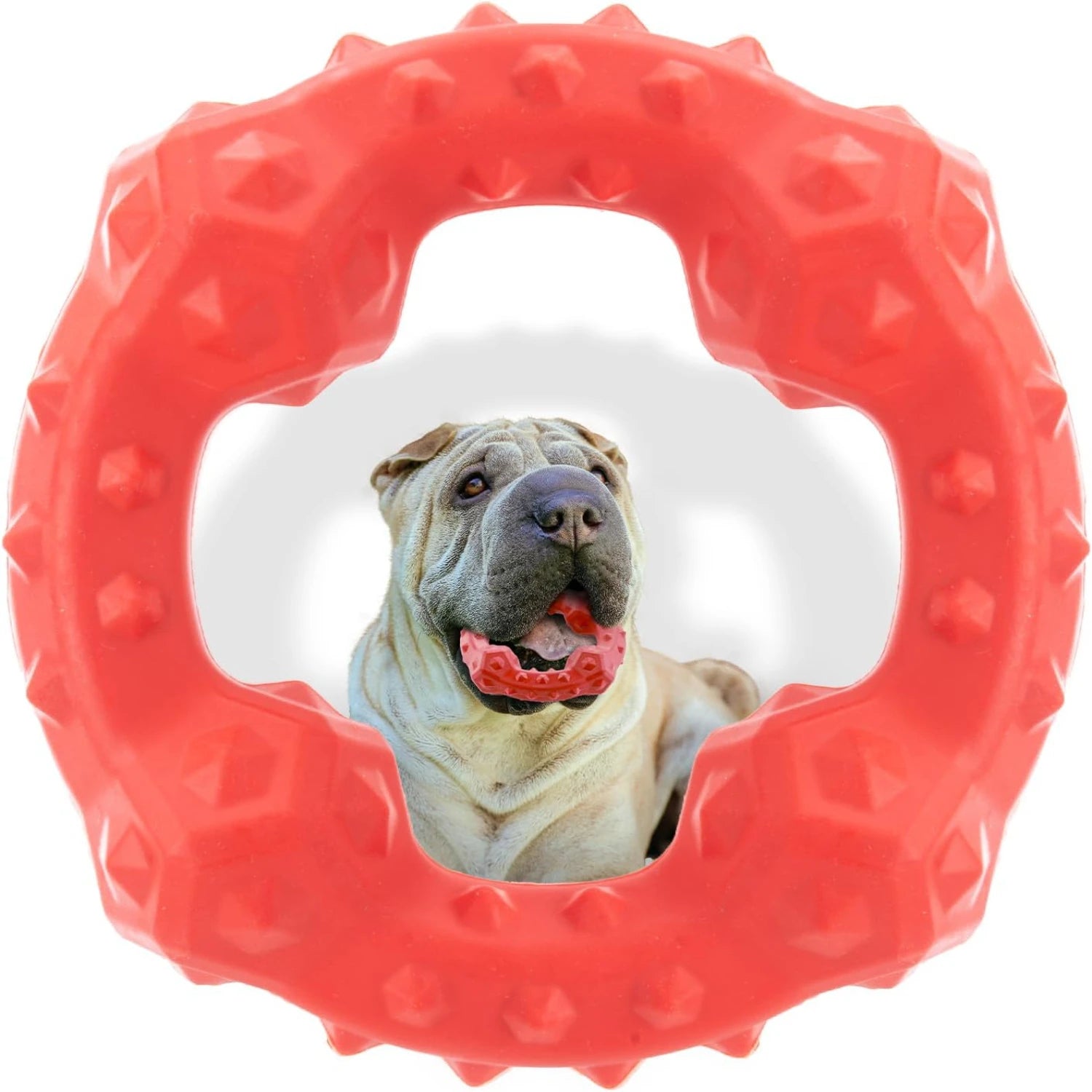 Interactive, Fun Green Beef Dental Chew Toy - High-Quality, Delicious - Excellent Oral Hygiene for Medium to Large Dogs - Promot