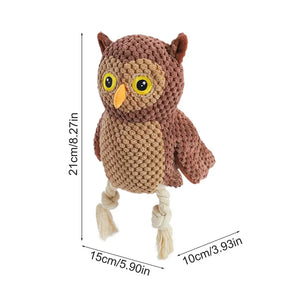 Owl Dog Toy Animals Chewing Toy Dog Toys Animals Chew Toy Interactive Soft Squeaky Puppy Toys for Small Medium Large Dogs Pet