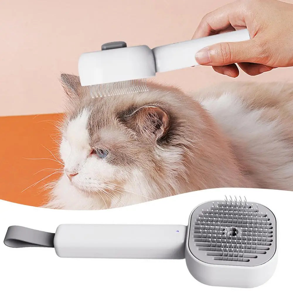 Steamy Pet Brush Cat Hair Brush Cat Grooming Brush Cat Hair Remover Cat Cleaning Massage Brush For Dogs Cats