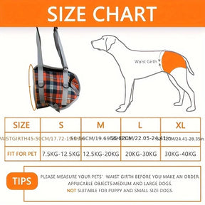 Adjustable Dog Leg Support Sling - Easy-Adjust Design, Retractable Strap, Ventilated Mesh, Supportive Lift Assistance - Senior D