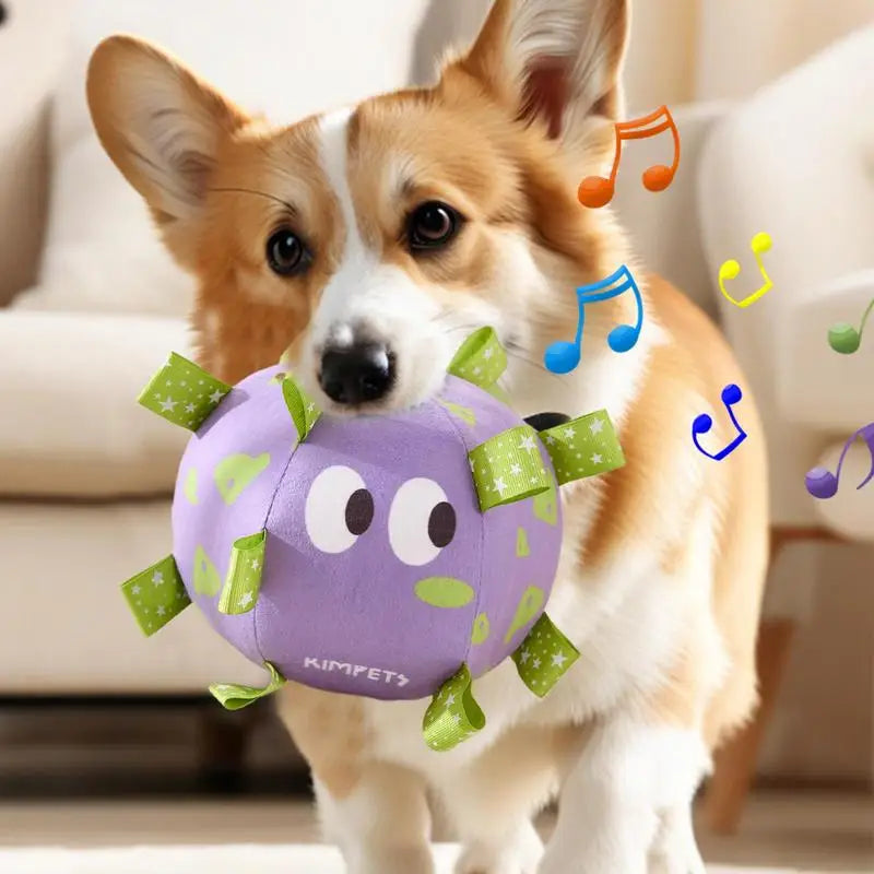 Dog Toy Plush Football Interactive Dog Toy Ball Built-in Bell Bite-Resistant Dog Training Special Ball Pet Ball Supplies