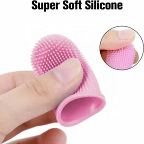 Silicone Dog Toothbrush Cleaning Tooth Ergonomic Dog Finger Brush with Surround Bristles