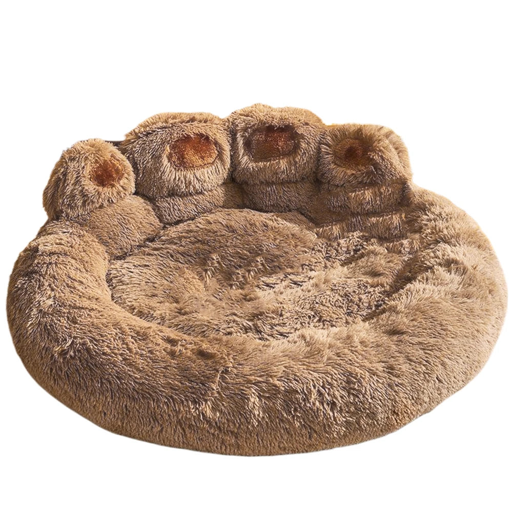 Luxury Dog Bed Paw Shape Plush Dog Mat Beds for Small Medium Large Dogs Kitten Supplies Pet Dog Calming Bed Washable Cushion