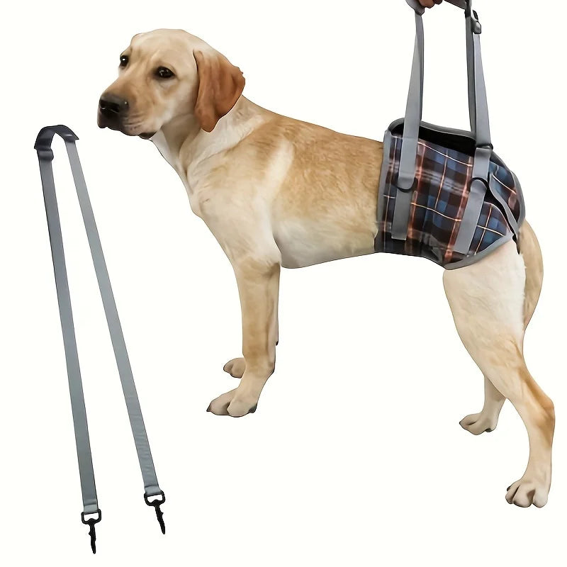 Adjustable Dog Leg Support Sling - Easy-Adjust Design, Retractable Strap, Ventilated Mesh, Supportive Lift Assistance - Senior D