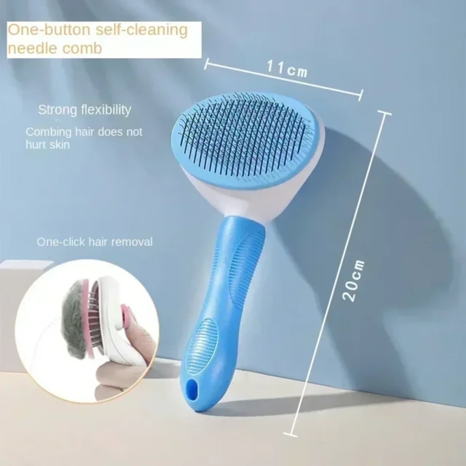 Non-Slip Grooming Brush  Dogs and Cats Pet Dog Grooming Equipment Hair Removal Brush Made of Stainless Steel Accessories Cat