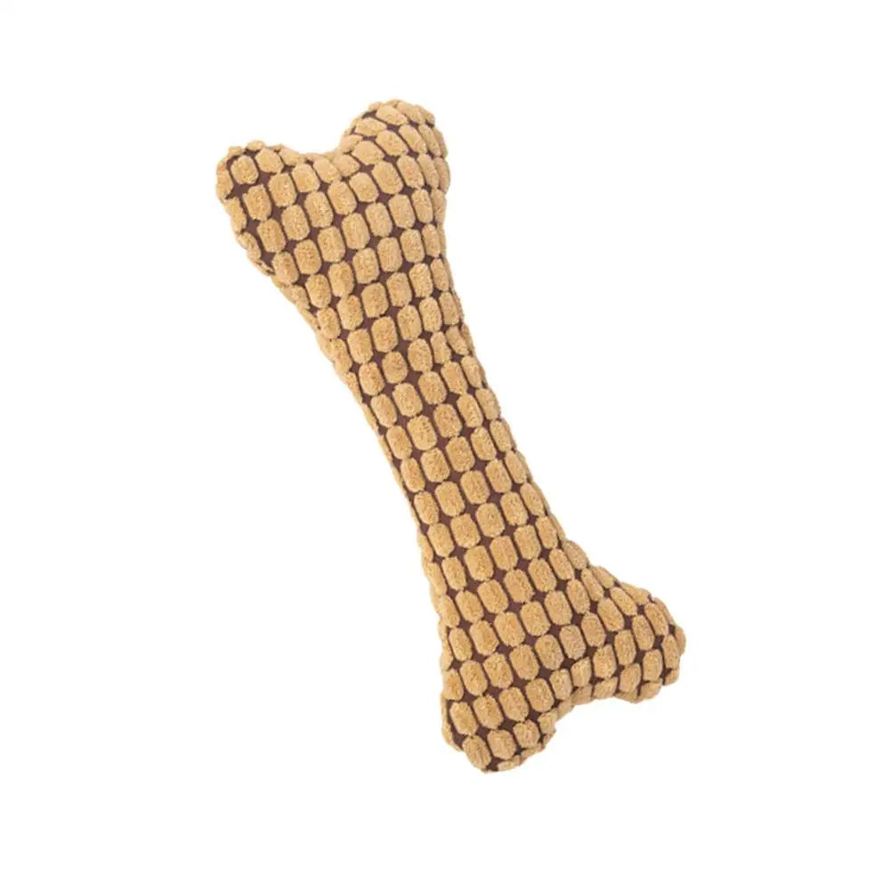 1pc Dog Squeaky Toys Bones Plush Dogs Chew Toy for Small Medium Breed Puppy Aggressive Chewer Pets Puppy Playing Cleaning Teeth