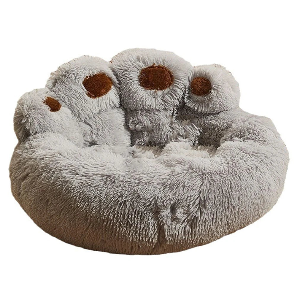 Luxury Dog Bed Paw Shape Plush Dog Mat Beds for Small Medium Large Dogs Kitten Supplies Pet Dog Calming Bed Washable Cushion