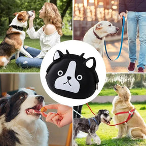 Silicone Pet Snack Bag Pet Feed Snack Reward Pocket Pack Waterproof Dog Food Dispenser for Pet Train Walk Outdoor Dog Food Bag