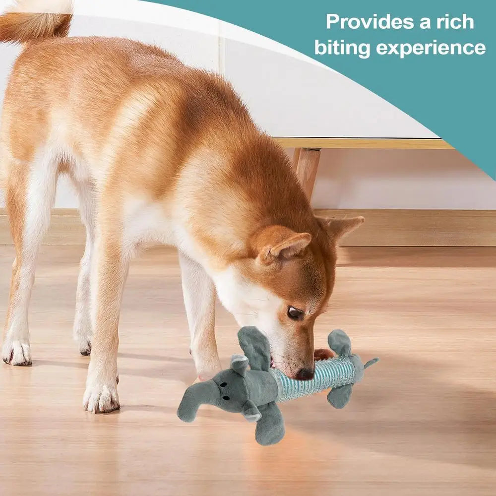 Stuffed Chew Dog Toys Animal Shaped Chewing Puppy Sound Squeaker Plush Self-Play Puppy Squeeze Grunting Dog Toy For Small Medium
