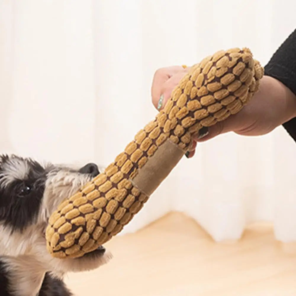 1pc Dog Squeaky Toys Bones Plush Dogs Chew Toy for Small Medium Breed Puppy Aggressive Chewer Pets Puppy Playing Cleaning Teeth