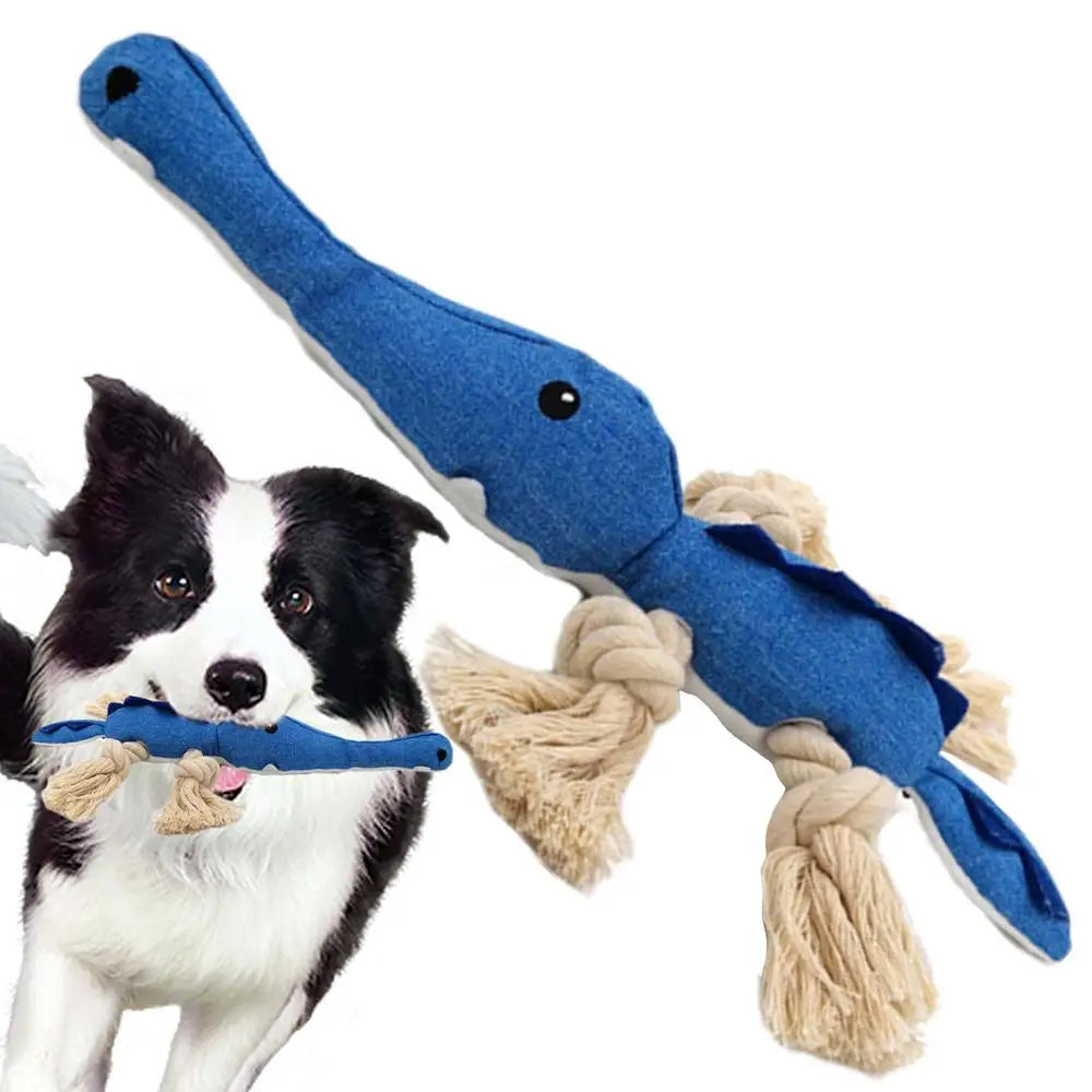 Pet Teething Toy Interactive Dog Chew Toy Cotton Rope Knot Dog Grinding Toys For Medium Dog Bite-Resistant Squeaky Dog Toy