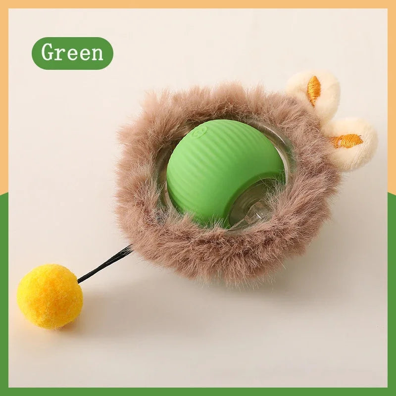 41776559489142Pet Interactive Cat Toy Ball Electric Rolling Ball Toy Cat Kitten Pet Automatic Teaser USB Rechargeable Training Toy Ball