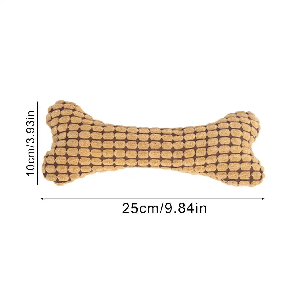 1pc Dog Squeaky Toys Bones Plush Dogs Chew Toy for Small Medium Breed Puppy Aggressive Chewer Pets Puppy Playing Cleaning Teeth