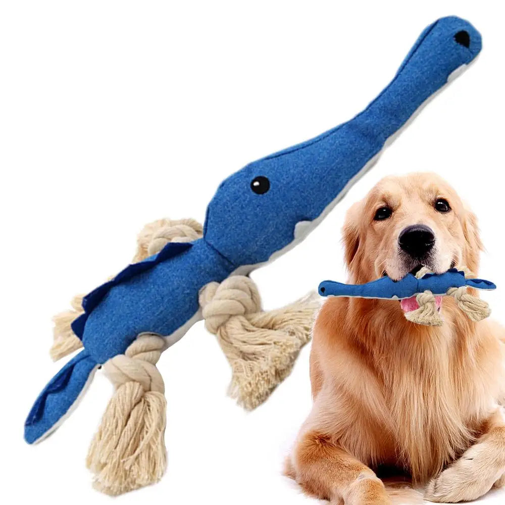Pet Teething Toy Interactive Dog Chew Toy Cotton Rope Knot Dog Grinding Toys For Medium Dog Bite-Resistant Squeaky Dog Toy