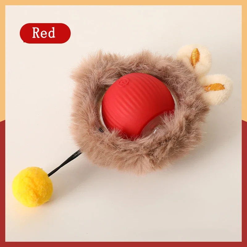 41776559456374Pet Interactive Cat Toy Ball Electric Rolling Ball Toy Cat Kitten Pet Automatic Teaser USB Rechargeable Training Toy Ball