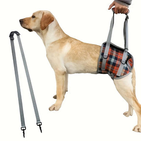 Adjustable Dog Leg Support Sling - Easy-Adjust Design, Retractable Strap, Ventilated Mesh, Supportive Lift Assistance - Senior D