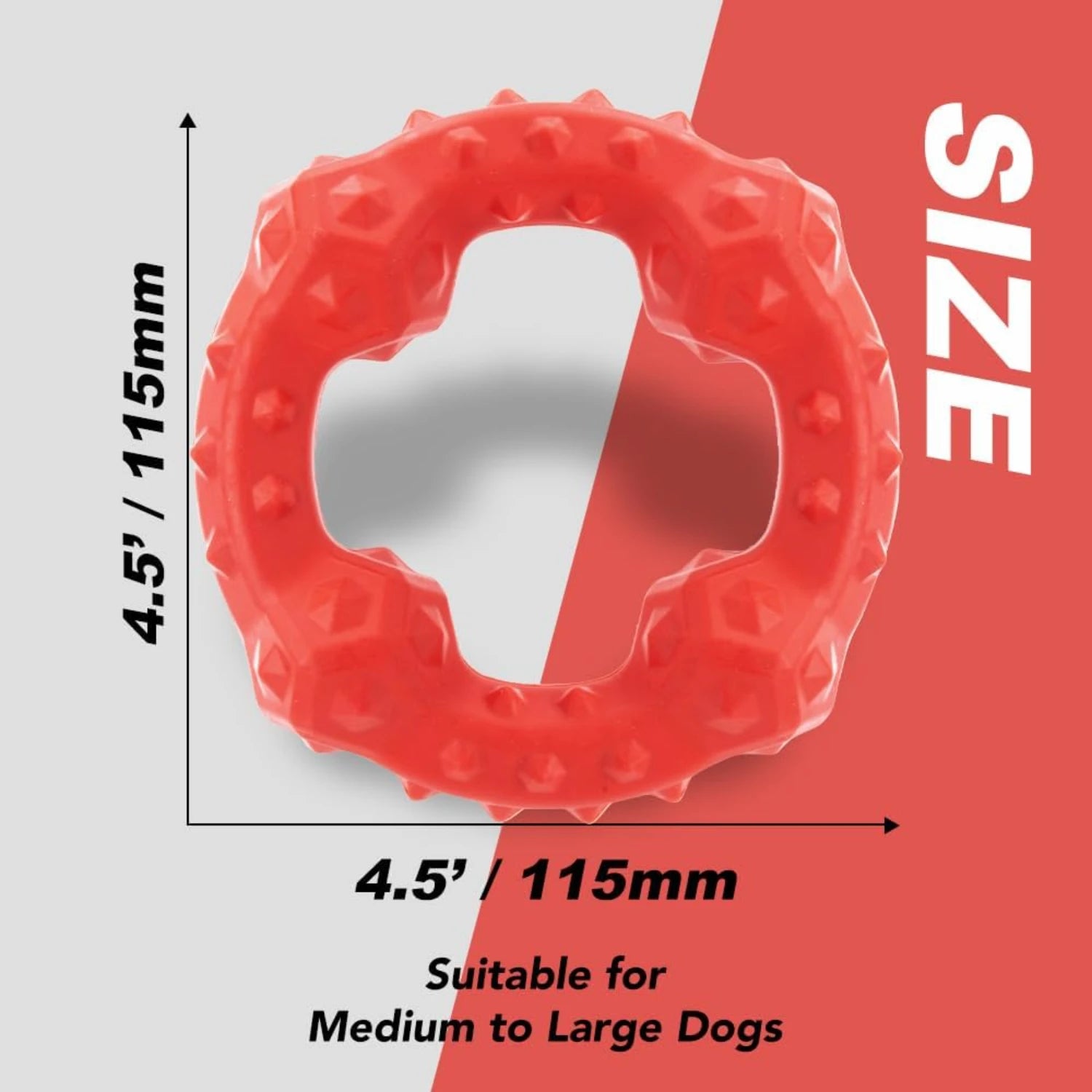 Interactive, Fun Green Beef Dental Chew Toy - High-Quality, Delicious - Excellent Oral Hygiene for Medium to Large Dogs - Promot
