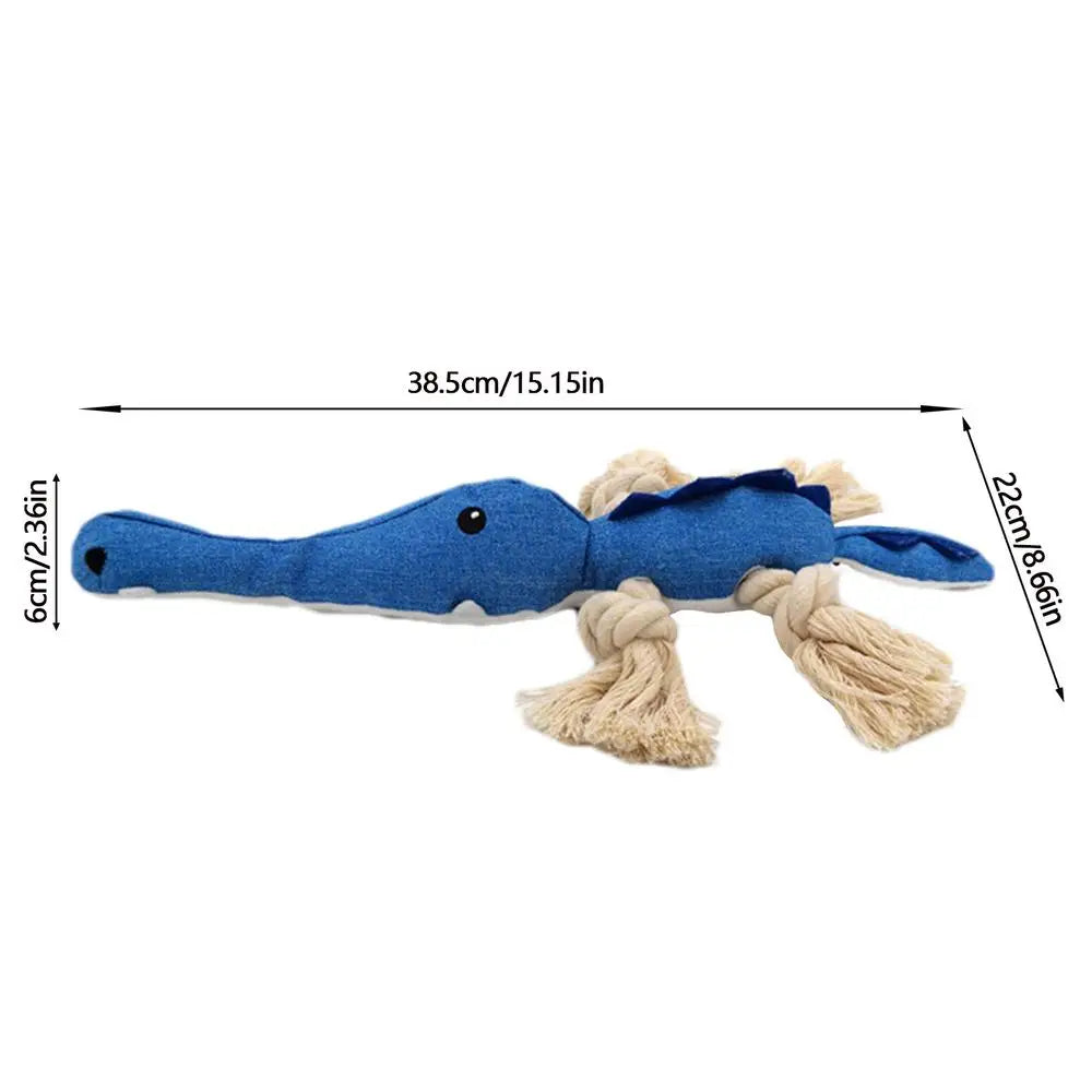 Pet Teething Toy Interactive Dog Chew Toy Cotton Rope Knot Dog Grinding Toys For Medium Dog Bite-Resistant Squeaky Dog Toy