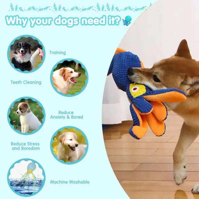 No Stuffing Dog Toys Squeaky Dog Toys Chewers Interactive Puppy Teether Pet Supplies For Small Medium And Large Pets Reduce