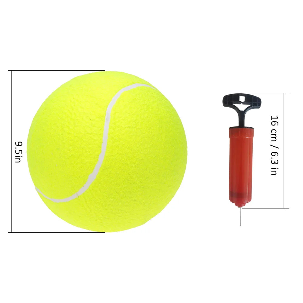 9.5 Inch Oversize Giant Tennis Balls Inflatable Tennis Ball Dog Toy Balls For Signature Children Adult Pets Dogs Cats Fun