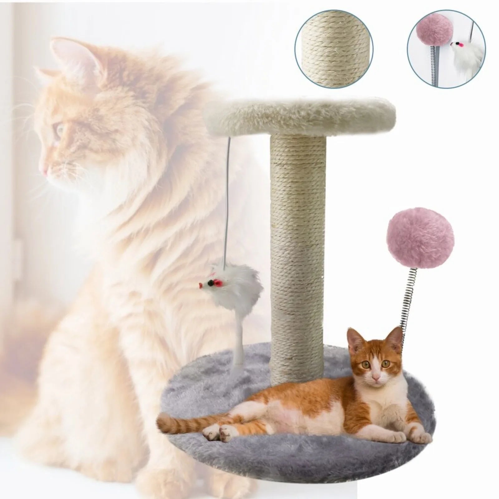 US Small Cat Tree Scratching Tower Post Scratcher Furniture Pet Scratching Rest Toy